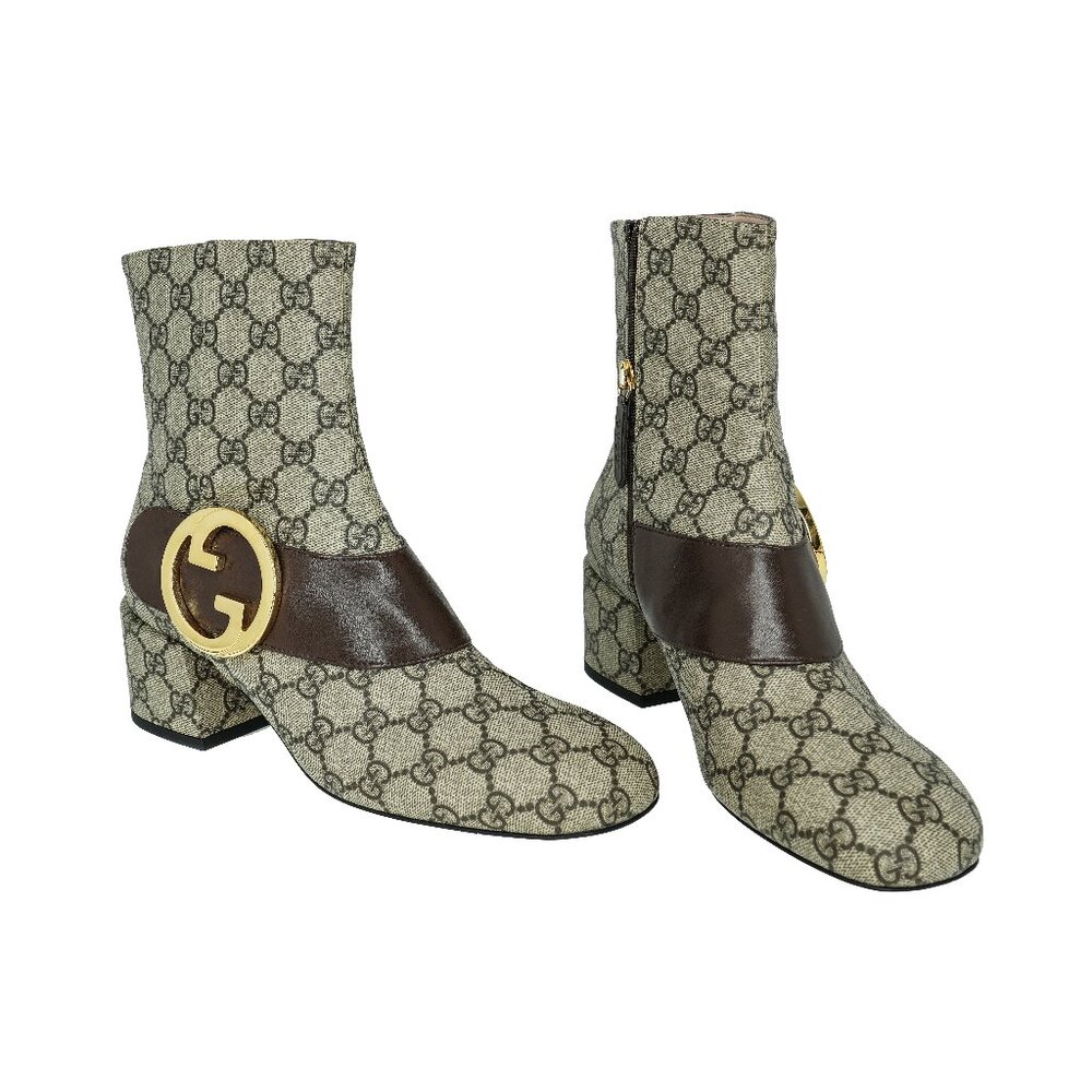 Gucci 701706 Blondie GG Supreme Ankle Boots